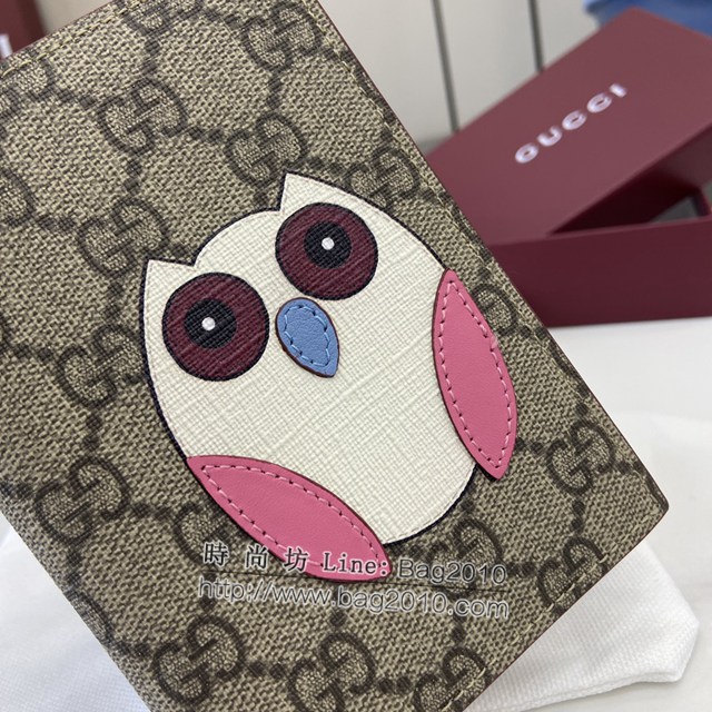 Gucci專櫃古馳最新款飾貓頭鷹細節GG迷你錢包 jh2023型號：810072